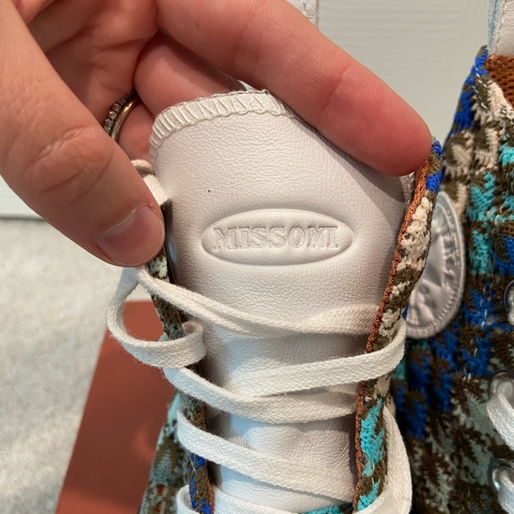 Converse + MISSONI High Top Converse Wmn Sz 6.5 - Picture 3 of 6